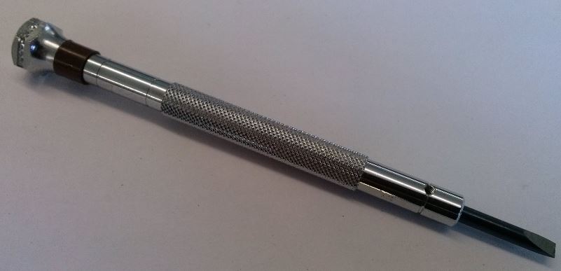 Screwdriver assortment on a rotating stand